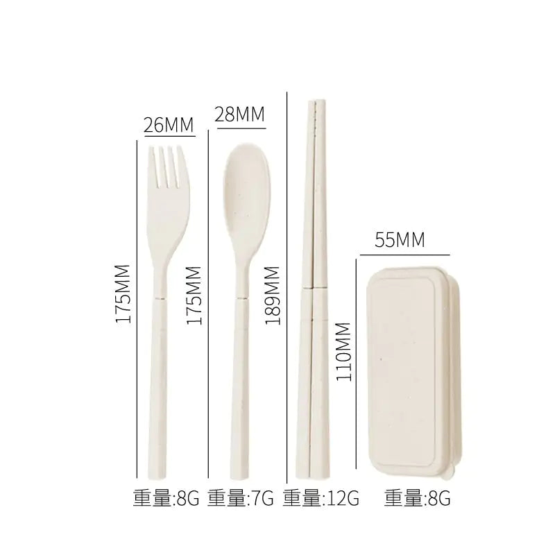 4Pcs Travel Utensil Set