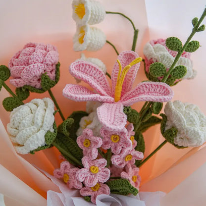 Artificial Knitting Flowers Bouquet