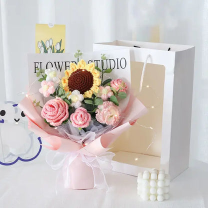 Artificial Knitting Flowers Bouquet