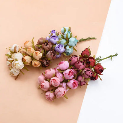 6Pcs Decorative Bouquet Flowers