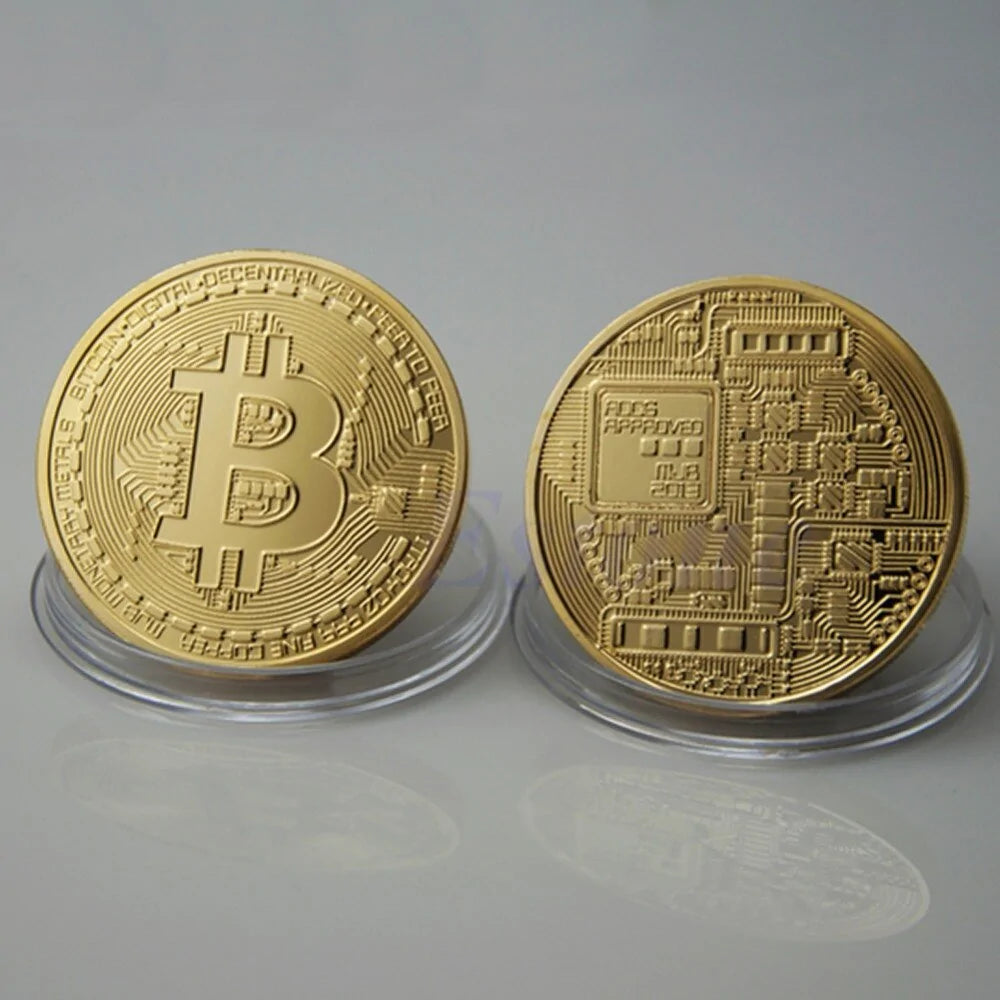 Bitcoin 24k Gold Plated Token