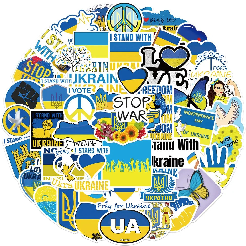 50pcs Ukraine Stickers