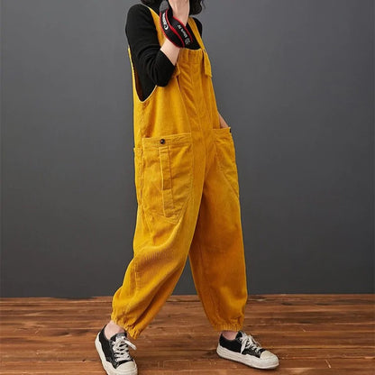 Corduroy Pockets Jumpsuit